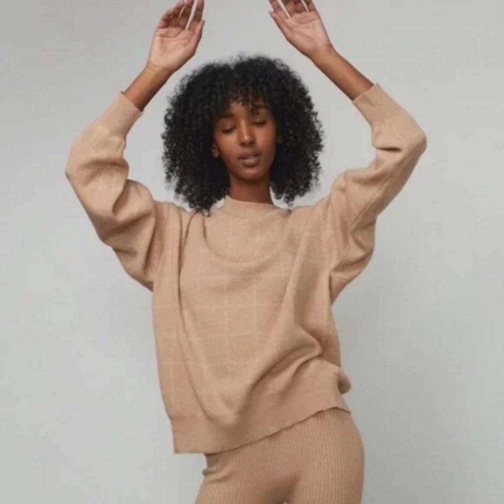 Lunya Cozy Cotton Silk Pullover sweater, size medium